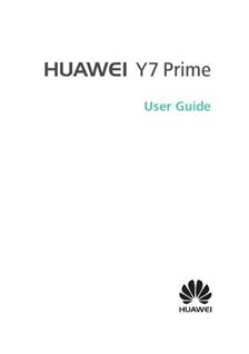 Huawei Y7 Prime manual. Tablet Instructions.
